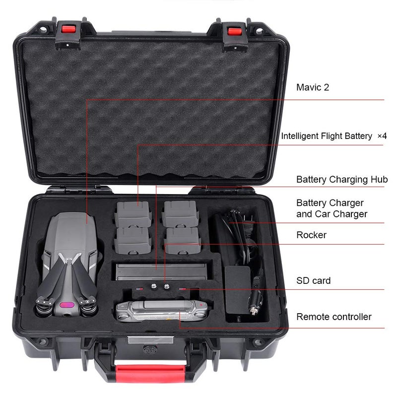 Smatree 17.6L Waterproof Carrying Case Compatible for DJI Mavic 2 Pro/DJI Mavic 2 Zoom Fly More Combo with Remote Controller(NOT for Smart Controller) - Image 2